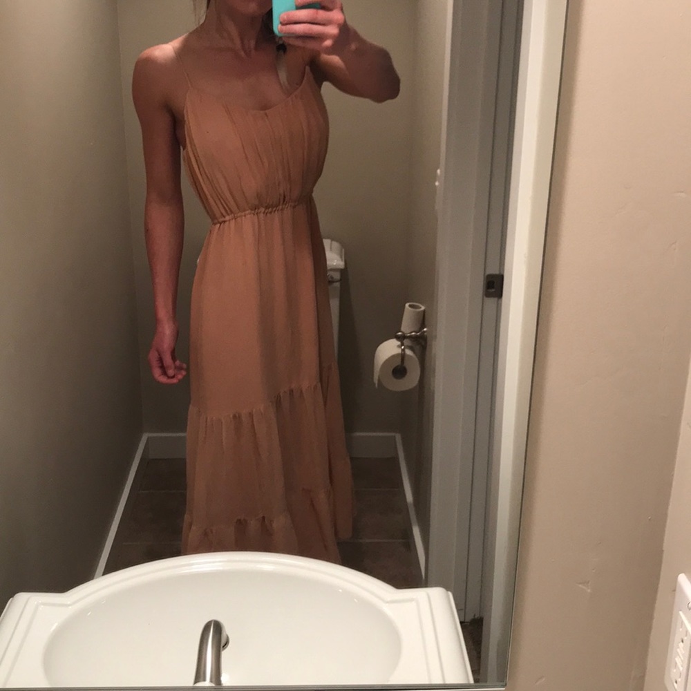 Joie Silk Spaghetti Strap Maxi Dress Small Pink - Picture 8 of 8